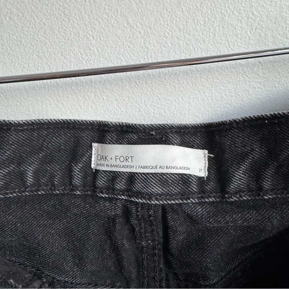Oak + Fort Black CROSSFRONT JEAN Denim Women's Shorts size 27 - Picture 10 of 12